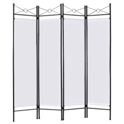 Costway 4 Panel Room Divider Privacy Screen Home Office Fabric Metal Frame -Luxe Living Interiors Shop GUEST 447c7325 3a96 4985 8be9 e23489395831