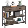 Yaheetech Minimalist 3 Tier Console Table With 2-Drawers & 2-Shelves -Luxe Living Interiors Shop GUEST 44a022ae 29b5 4da1 bf25 ccb42de44e94