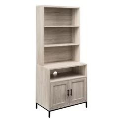 64.12" Orin Modern 2 Door Bookshelf Hutch - Saracina Home -Luxe Living Interiors Shop GUEST 4533baad 7e0e 473b a184 41d33d5548af
