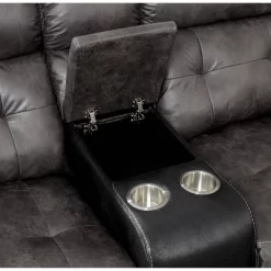 Melio Loveseat With 2 Powered Recliners Gray/Black - HOMES: Inside + Out 7 Melio Loveseat With 2 Powered Recliners Gray/Black - HOMES: Inside + Out -Luxe Living Interiors Shop GUEST 45456d9d 2c73 4b3f afc7 afe9a8ab77a4