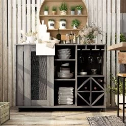 Carmelia Industrial Inspired Sliding Door Buffet - HOMES: Inside + Out -Luxe Living Interiors Shop GUEST 457a7164 f0c4 41ef 80cc b6feb3d2649e