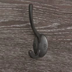 Afton 4 Hook Metal Frame Wall Shelf Woodgrain - RiverRidge Home -Luxe Living Interiors Shop GUEST 45919ddd 165e 4a5a a659 1112d6063c70