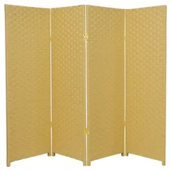 4 Ft. Tall Woven Fiber Room Divider (4 Panels) - Oriental Furniture -Luxe Living Interiors Shop GUEST 459e1645 0f4b 4a07 9358 001a1a8e8c3c