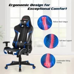 Costway X-Shaped Gaming Desk & Racing Style Massage Chair Set Home Office Black+White/Blue/Grey/Red -Luxe Living Interiors Shop GUEST 4773d83d a492 4896 bace 14bfb3204862