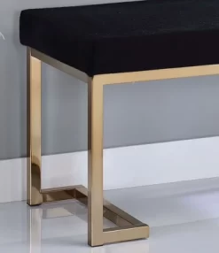 Simple Relax Fabric Upholstered Bench In Black And Champagne Finish 7 Simple Relax Fabric Upholstered Bench In Black And Champagne Finish -Luxe Living Interiors Shop GUEST 4782d85f d7fd 4022 96fb 75fda8bf5e3c