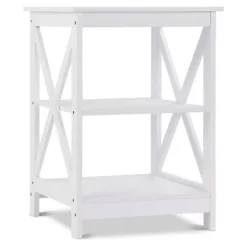 Costway 2PC 3-Tier Nightstand End Table Storage Display Shelf Living Room Furni White -Luxe Living Interiors Shop GUEST 4792df9e ee08 4fbd a7b6 1847ab90130f