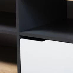 Reed 2 Drawer Wood TV Stand For TVs Up To 75" White/Oak - Baxton Studio -Luxe Living Interiors Shop GUEST 47be9e7a e38a 47a0 9aa0 e2bc60d0b468