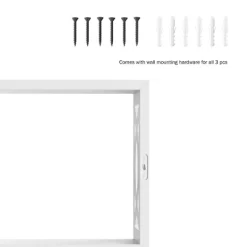 Floating Shelves- Open Cube Wall Shelf Set With Hidden Brackets, 3 Sizes To Display Décor, Photos, More- Hardware Included By Lavish Home (White) -Luxe Living Interiors Shop GUEST 482dfefd 9a76 4855 9200 0621b6b0dcd2