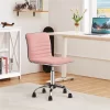 Yaheetech Velvet Low Back Armless Desk Chair Office Chair With Wheels -Luxe Living Interiors Shop GUEST 484d98ba 2b7e 4628 97e3 221c28a7e371