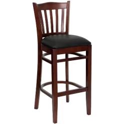 Emma And Oliver Vertical Slat Back Wooden Restaurant Dining Barstool -Luxe Living Interiors Shop GUEST 4870e67d 11b2 40de 9063 b7b086d1ee39