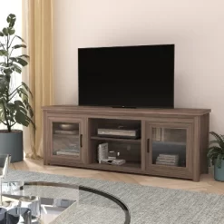 Traditional Full Glass Door TV Stand For TVs Up To 80" - Merrick Lane -Luxe Living Interiors Shop GUEST 48ec75be 2e9c 4898 a068 0ab9038cc383