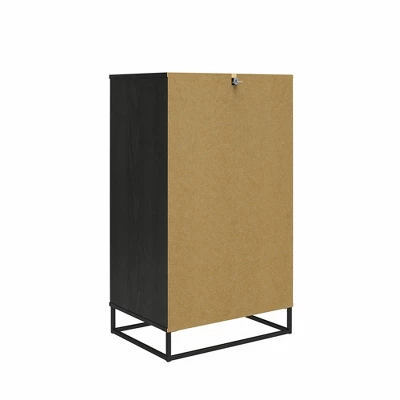 Kelly 5 Drawer Dresser Faux Rattan/Black Oak - Novogratz 9 Kelly 5 Drawer Dresser Faux Rattan/Black Oak - Novogratz - Image 7