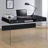Dobrev 2 Drawer Writing Desk With Glass Base - Coaster