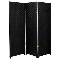 4 Ft. Tall Woven Fiber Room Divider (3 Panels) - Oriental Furniture -Luxe Living Interiors Shop GUEST 4a73e3f7 271c 4972 84a7 3a87a11068bb
