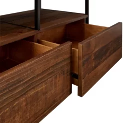 Felicia Rustic Industrial Metal/Wood TV Stand Console Table - Inspire Q -Luxe Living Interiors Shop GUEST 4a8b47ae 7370 424d afb3 72a588b97480