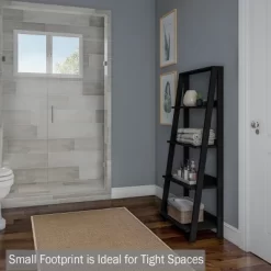 Lavish Home 4-Tier Ladder Bookshelf Freestanding Wooden Bookcase, Black 13 Lavish Home 4-Tier Ladder Bookshelf Freestanding Wooden Bookcase, Black -Luxe Living Interiors Shop GUEST 4ab7a666 e0ab 47bc 89ea d553b7944c71