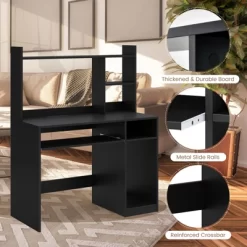 Costway Computer Desk Study Bookcase Workstation With Charging Station Hutch & CPU Stand -Luxe Living Interiors Shop GUEST 4ad762c2 9564 49ad bb0d 2718fe895640