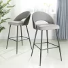 Set Of 2 Leatherette Barstools With Tapered Metal Legs - Glitzhome -Luxe Living Interiors Shop GUEST 4b5457a1 448f 4341 aeaa 61fd9dfed09e