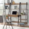 3pc Denton Ladder Desk And Shelf Walnut/Black - Buylateral -Luxe Living Interiors Shop GUEST 4b6f4325 ba09 4e99 9853 19050a76ff99