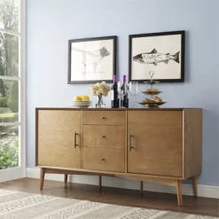 Wood Buffet In Acorn Brown-Pemberly Row -Luxe Living Interiors Shop GUEST 4b9f7718 530e 4168 a79e ceb3d23135b9