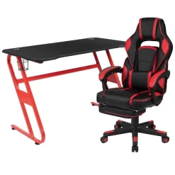 Flash Furniture Gaming Desk With Cup Holder/Headphone Hook & Reclining Back/Arms Gaming Chair With Footrest 25 Flash Furniture Gaming Desk With Cup Holder/Headphone Hook & Reclining Back/Arms Gaming Chair With Footrest -Luxe Living Interiors Shop GUEST 4c91d230 7213 4d68 8c2b 02f3b68e8082