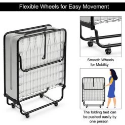 Costway Rollaway Folding Metal Bed Memory Foam Mattress Cot Guest Made In Italy -Luxe Living Interiors Shop GUEST 4cee1dec 7608 4556 9c53 3afb96f58dee