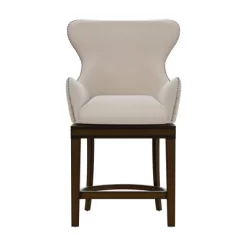 25.75" Caydena Memory Return Swivel Wood Counter Height Barstool Rustic Gray/Cream Fabric - Hillsdale Furniture 15 25.75" Caydena Memory Return Swivel Wood Counter Height Barstool Rustic Gray/Cream Fabric - Hillsdale Furniture -Luxe Living Interiors Shop GUEST 4d4c80cb 76f5 41f5 a374 546460460a4d
