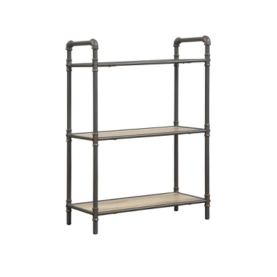 Itzel Bookcase Antique Oak/Sandy Gray - Acme Furniture 10 Itzel Bookcase Antique Oak/Sandy Gray - Acme Furniture - Image 8