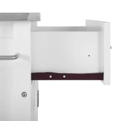 Savannah Stainless Steel Top Compact Kitchen Island Cart White - Crosley -Luxe Living Interiors Shop GUEST 4dc87a89 b6ff 450d 84a3 16882e4b3201