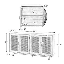 Buthrotos Living Room Solid Wood TV Stand For TVs Up To 65" | KARAT HOME -Luxe Living Interiors Shop GUEST 4de24d8a 1f34 4da1 9919 4274a4ee4f8e