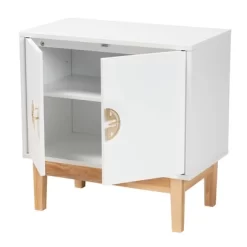Kamana Two-Tone Wood And Metal 2 Door Storage Cabinet White/Gold/Oak Brown - Baxton Studio 11 Kamana Two-Tone Wood And Metal 2 Door Storage Cabinet White/Gold/Oak Brown - Baxton Studio -Luxe Living Interiors Shop GUEST 4f969d87 1400 40c6 acd9 1bfde375727d