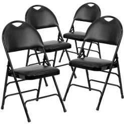 Emma And Oliver 4 Pack Home & Office Easy-Carry Party Events Padded Folding Chair -Luxe Living Interiors Shop GUEST 4fc508e7 bed5 4646 8348 f2040c6eb021