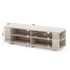 Costway TV Stand Entertainment Media Center Console For TV's Up To 65'' W/Storage Shelves -Luxe Living Interiors Shop GUEST 50932c3f eee9 4ccf b170 3a60103c380e