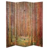 Klimt Fine Art Double Sided Room Divider Tannenwald And Farm Garden - Oriental Furniture
