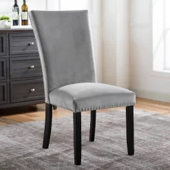 7pc Southwind Transitional Dining Table Set White/Black/Light Gray - HOMES: Inside + Out -Luxe Living Interiors Shop GUEST 51946a51 d7d6 487c 830d 142d303222fd