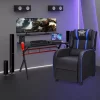 Costway Gaming Desk & Chair Set 48'' Computer Desk & Massage Recliner Chair Black + White/Blue/Pink/Red 2 Costway Gaming Desk & Chair Set 48'' Computer Desk & Massage Recliner Chair Black + White/Blue/Pink/Red -Luxe Living Interiors Shop GUEST 51cb364a 2931 4c6d bb3b fad7249cf221