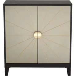 55 Downing Street Hermes 35 1/4" Wide Gray And Gold Wooden 2-Door Cabinet -Luxe Living Interiors Shop GUEST 51e675e9 4da6 41c7 908e a1240d02501b