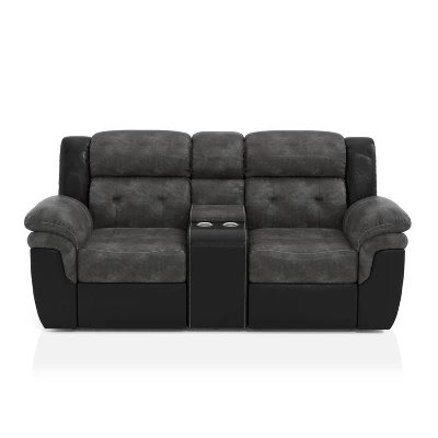 Melio Loveseat With 2 Powered Recliners Gray/Black - HOMES: Inside + Out 6 Melio Loveseat With 2 Powered Recliners Gray/Black - HOMES: Inside + Out - Image 4