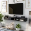 Roundhouse 1 Drawer Floating Console Fits Tv's Up To 65" - HOMES: Inside + Out -Luxe Living Interiors Shop GUEST 52171ffe ed15 4920 9603 87004a875656