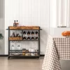 Costway 3-Tier Mobile Bar Serving Cart Liquor Storage Trolley With Removable Tray Wine Rack -Luxe Living Interiors Shop GUEST 52893220 4018 480b b825 1890a44e24ce