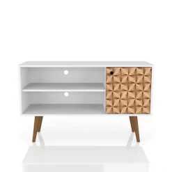 Liberty Mid-Century Modern 2 Shelves And 1 Door TV Stand For TVs Up To 46" - Manhattan Comfort -Luxe Living Interiors Shop GUEST 5331f1a7 601b 4831 997c e77a94b7ad9c