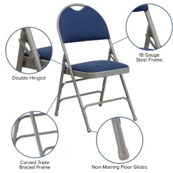 Emma And Oliver 4 Pack Home & Office Easy-Carry Party Events Padded Folding Chair -Luxe Living Interiors Shop GUEST 541fbf70 5ce1 41fd 99a0 2d873a108231