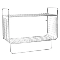 MDesign 2 Tier Storage Organizer Bath Shelf With Towel Bar, Wall Mount -Luxe Living Interiors Shop GUEST 548aa998 9a65 453d 9be7 1123a7c1b57c