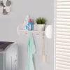 Danya B Utility Shelf With Four Large Stainless Steel Hooks White -Luxe Living Interiors Shop GUEST 5496124b dd53 4130 92c9 2d4037ca71c3