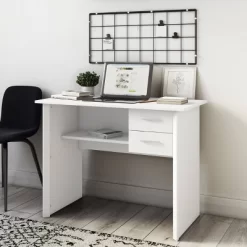 Kingston 2 Drawer Desk White - CorLiving