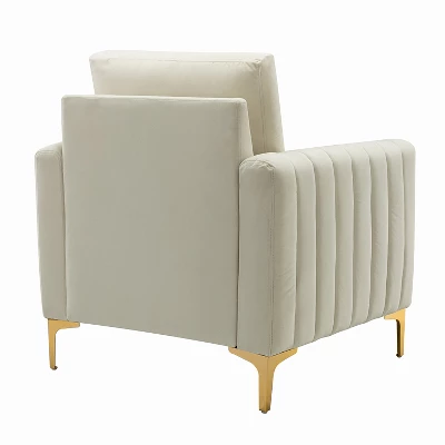 Set Of 2 Iapygia Contemporary Tufted Wooden Upholstered Club Chair With Metal Legs For Bedroom Club Chair| ARTFUL LIVING DESIGN 5 Set Of 2 Iapygia Contemporary Tufted Wooden Upholstered Club Chair With Metal Legs For Bedroom Club Chair| ARTFUL LIVING DESIGN - Image 3