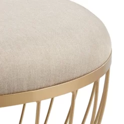 Gillian Fabric Upholstered Cocktail Ottoman - Inspire Q -Luxe Living Interiors Shop GUEST 555f3b6d 1859 45f9 9bfc d27982970d83