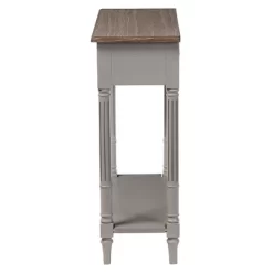 Edouard French Provincial Style Console Table With 1 Drawer - White/Light Brown - Baxton Studio -Luxe Living Interiors Shop GUEST 55e26104 4e5c 4e09 961f dfbe103026a5