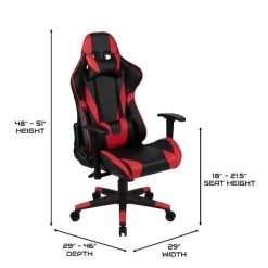 BlackArc Bravo Red Gaming Desk & Chair Set: High Back Gaming Chair With Lumbar Support & Adjustable Arms; Desk With Cupholder/Headphone Hook -Luxe Living Interiors Shop GUEST 56257d65 3b98 4e0b b687 42199fa85202 1