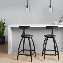 Seidler Architect Industrial Counter Height Barstool Black - Project 62™